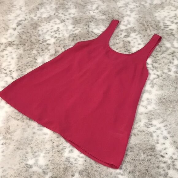 Everly Hot Pink Back Bow Tank Top Size Small - Picture 2 of 8